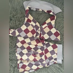 Argyle Top and Skirt set